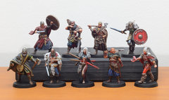 Beowulf, Hrolf Kraki, Harald Hardrada, Brunhild, Egill, Sigmund, Gullveig, Sigurd, Skuld
